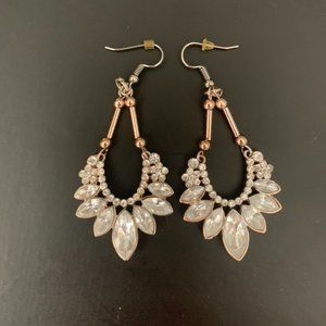 Rose gold statement earrings